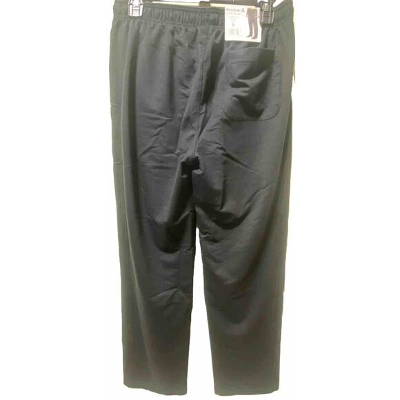 Reebok Men's Small Sweatpants Textured Knit Pant Gym Joggers Athletic Black - Picture 5 of 6